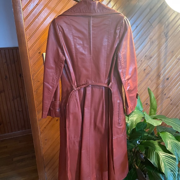 Vintage Leather Trench Coat - Picture 8 of 13